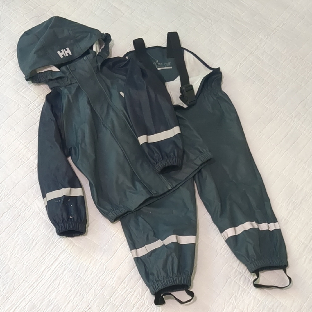 Helly Hansen Bergen Kids Rain Suit - Forest Green